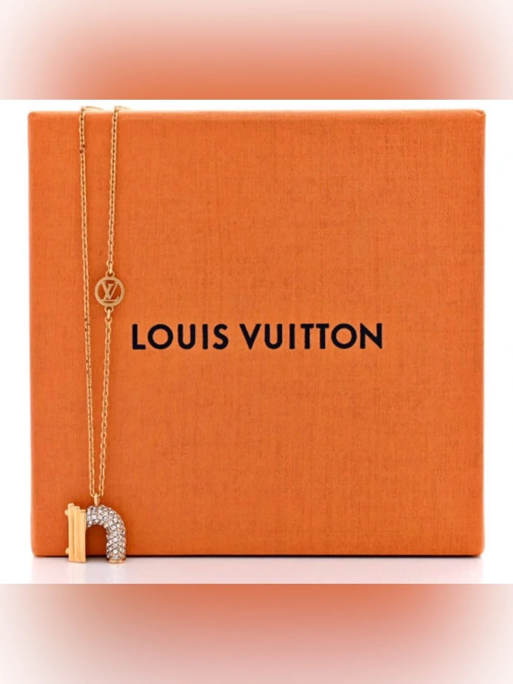 LOUIS VUITTON Metal Crystal LV And Me Letter 